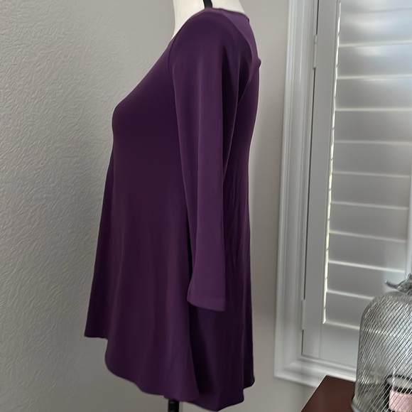Alfani Petite extra small 3/4 sleeve pullover tunic top. Longer hem in back - Picture 4 of 8